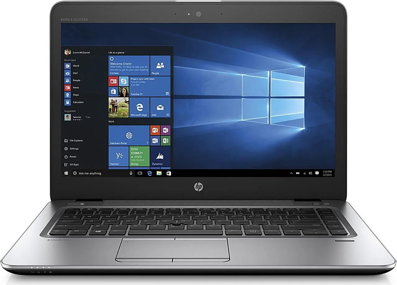 Main image of HP EliteBook 840 G4 14" 8GB 256GB SSD Core i5-7200U 2.5GHz Win10P, Aluminum