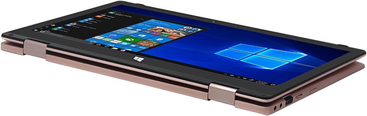 Alt view image 3 of 3 - EVOO Notebook TEV-EL2IN1-116-2-RG 11.6" Touch 4GB 32GB eMMC Celeron® N3350 1.1GHz Win10H, Rose Gold