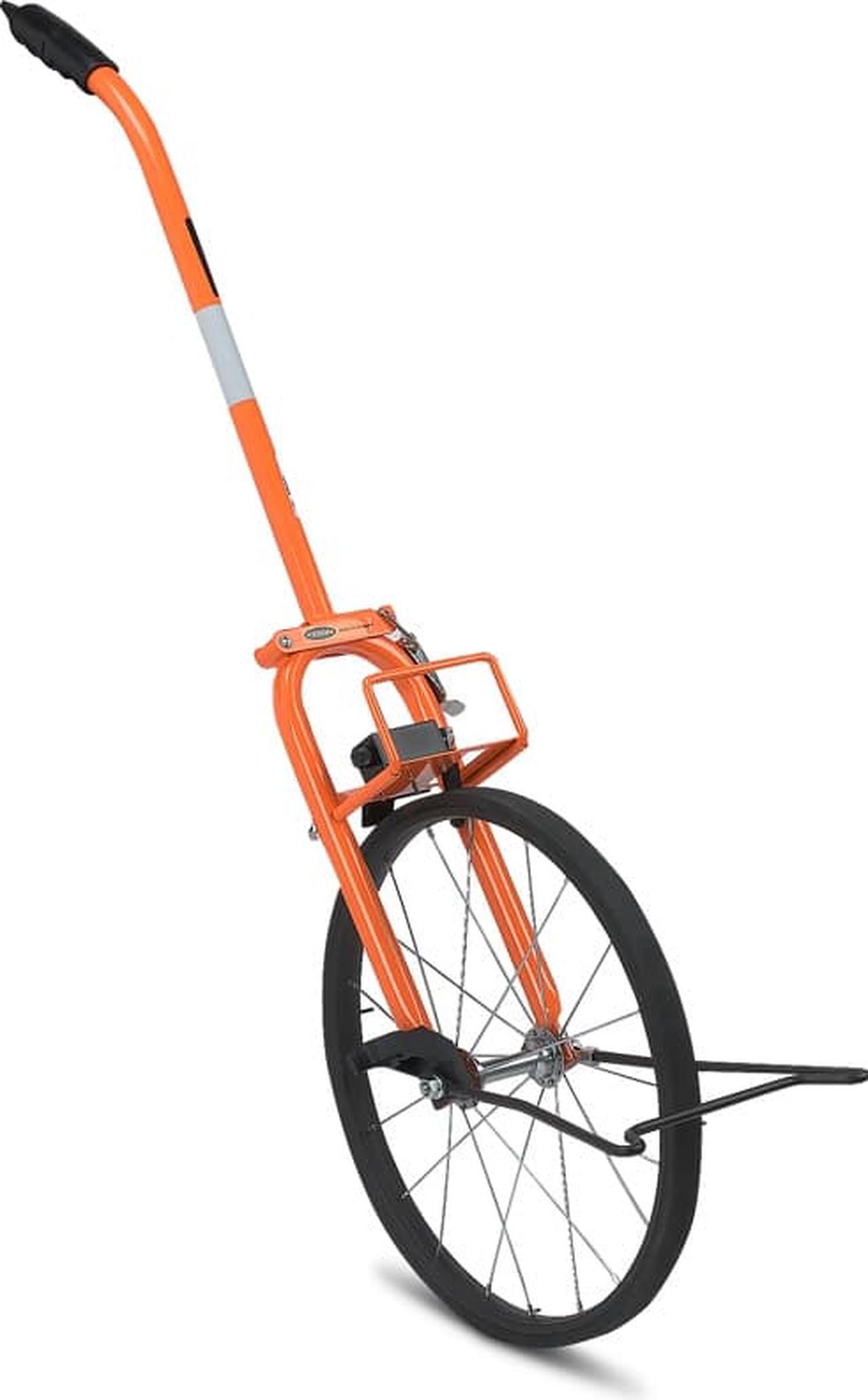 Alt view image 8 of 8 - Keson Measuring Wheel Orange  Tubular Steel Frame/Metal Spoked Wheel  MP301