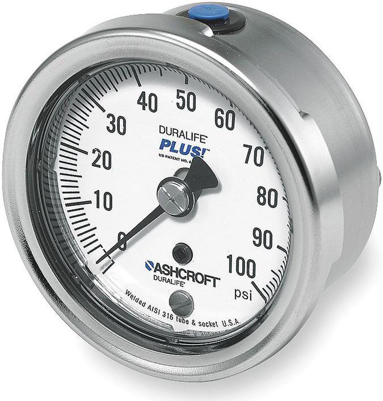 Alt view image 2 of 2 - ASHCROFT 251009SW02BXLL100 Industrial Pressure Gauge, 0 to 100 psi, 2 1/2 in