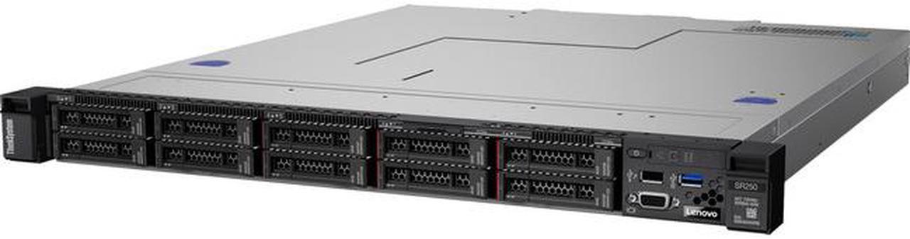 Lenovo - 7Y51A04NNA - Lenovo ThinkSystem SR250 7Y51A04NNA 1U Rack Server - 1 x Xeon E-2174G - 8 GB RAM HDD SSD - Serial