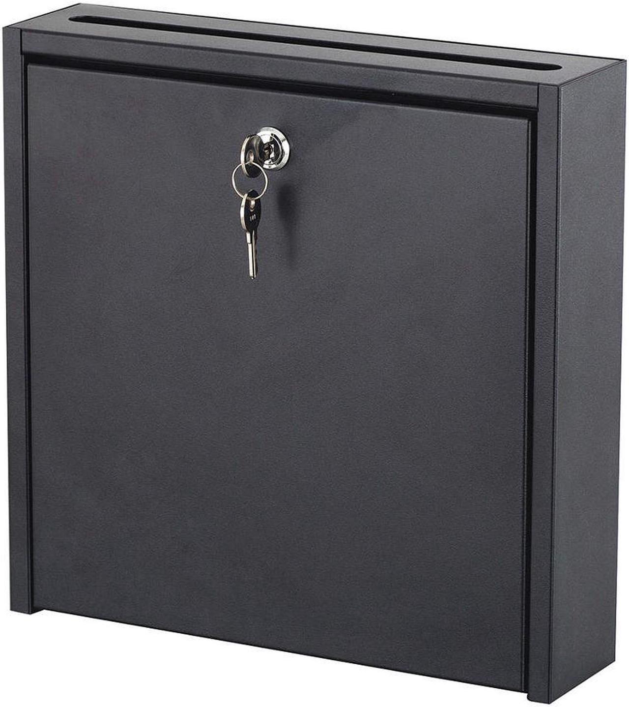 Main image of SAFCO Products 4258BL 12 x 12 x 3 in. Wall-Mountable Interoffice Mailbox, Black