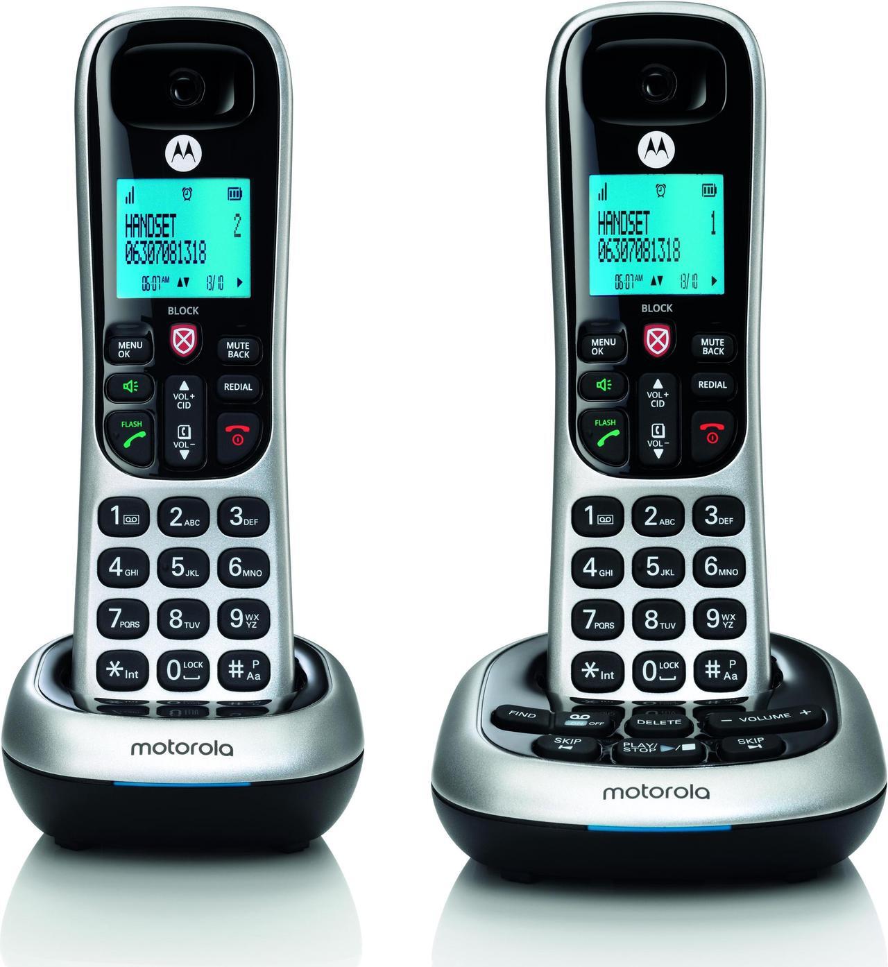 Alt view image 19 of 20 - Motorola MOTO-CD4012 Integrated Cordless ITAD 2HS Caller ID Answering Machine