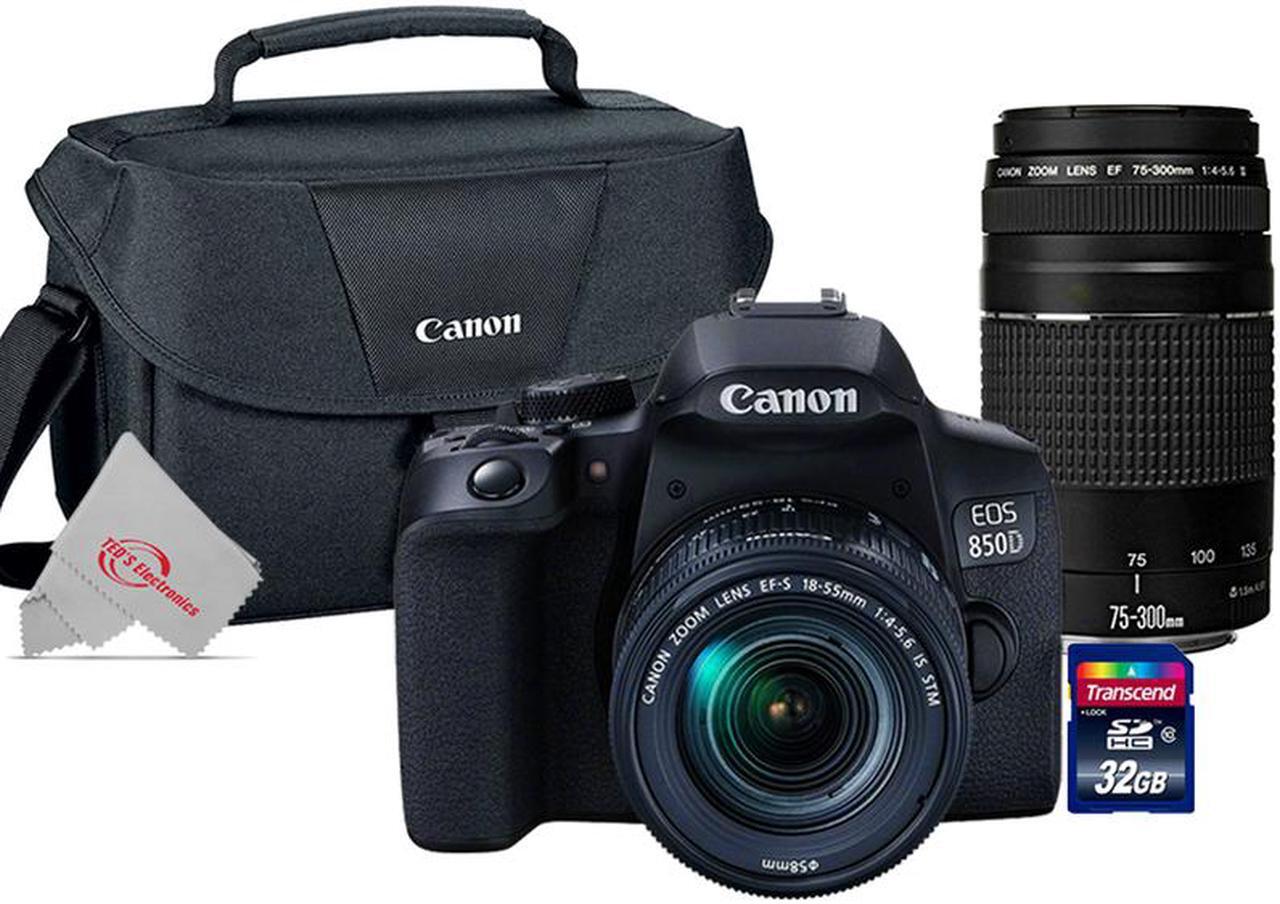 Main image of Canon EOS 850D / Rebel T8i DSLR Camera with Canon 18-55mm + 75-300mm Lens Kit