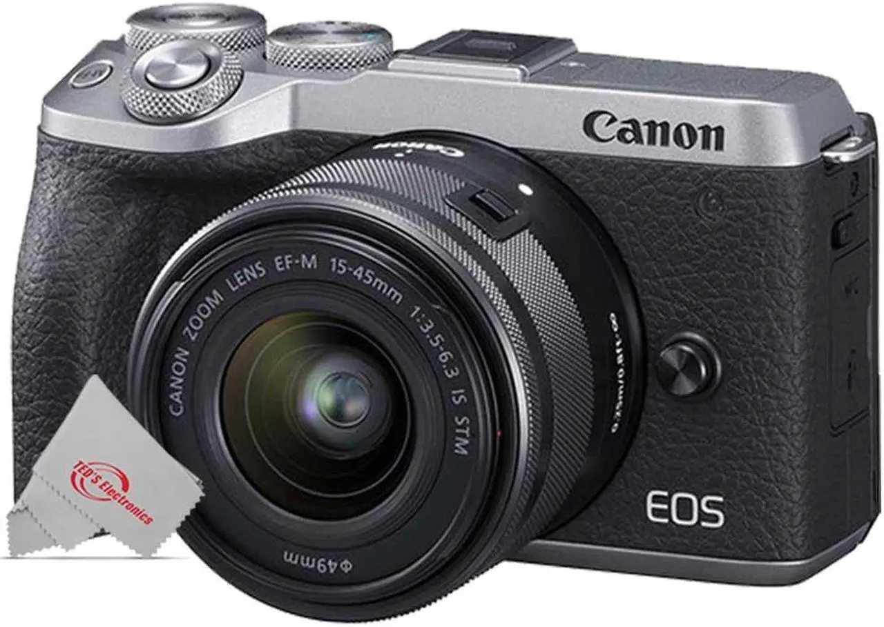 Alt view image 2 of 4 - Canon EOS M6 Mark II Mirrorless Digital Camera Silver with 15-45mm Lens + EF-M 22mm f2 STM Lens