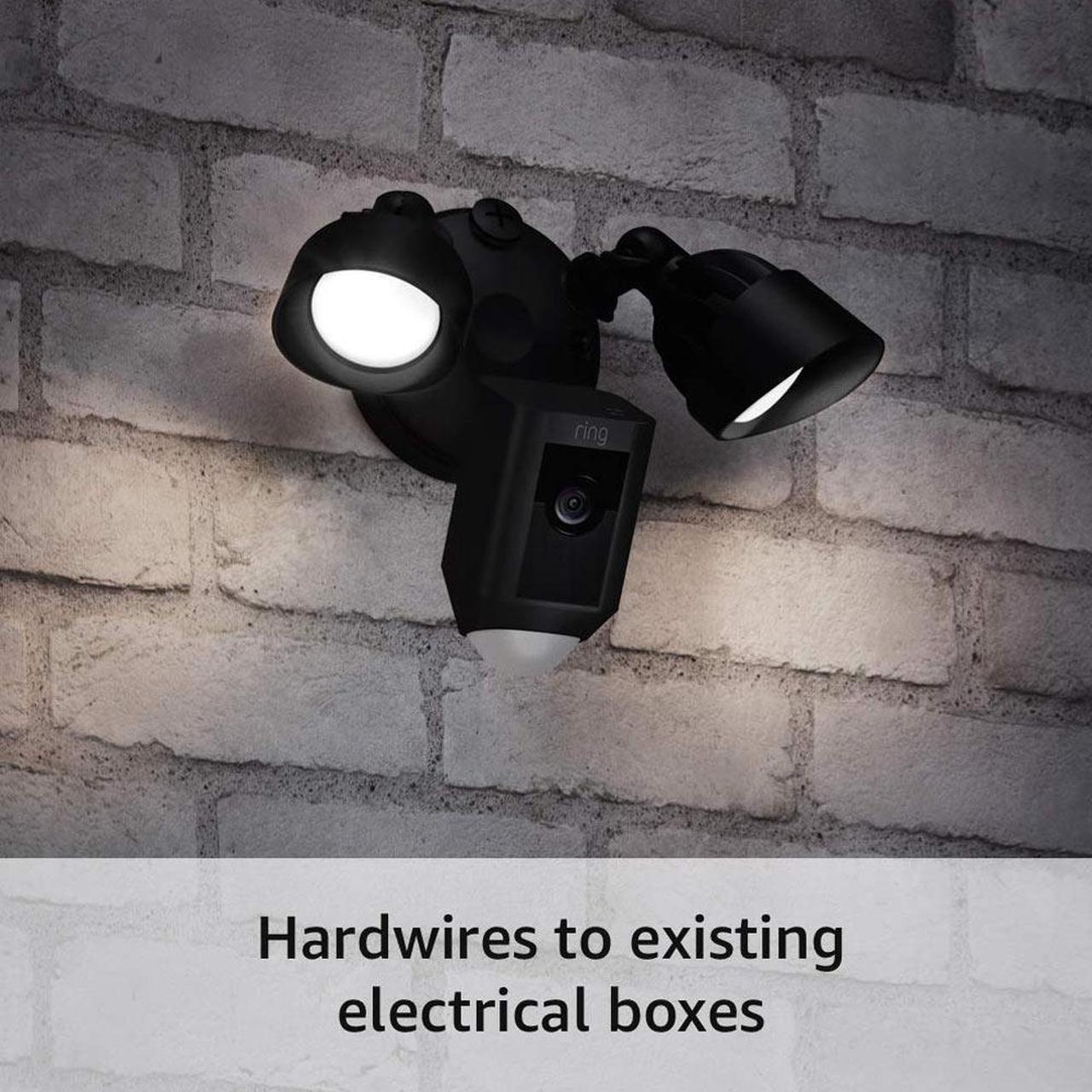 Alt view image 4 of 20 - RING Floodlight Cam Wired Plus Motion-Activated 1080p HD Black