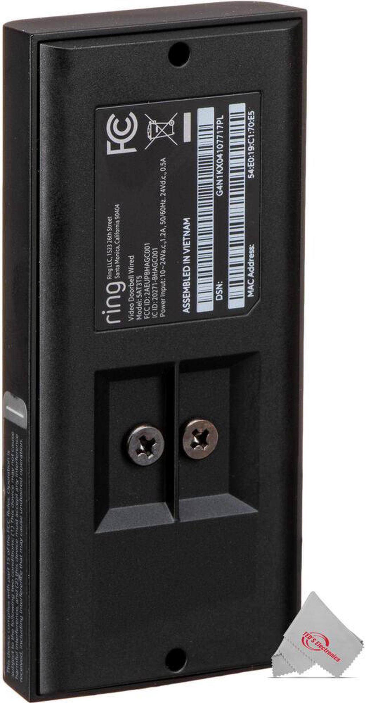 Alt view image 9 of 20 - Ring Wi-Fi Video Doorbell Wired - Black