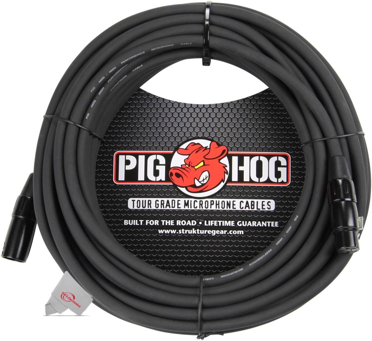 Alt view image 2 of 3 - Pig Hog 8mm XLR Microphone Cable Male to Female 50 Ft Fully Balanced Premium Mic Cable - 3 Units