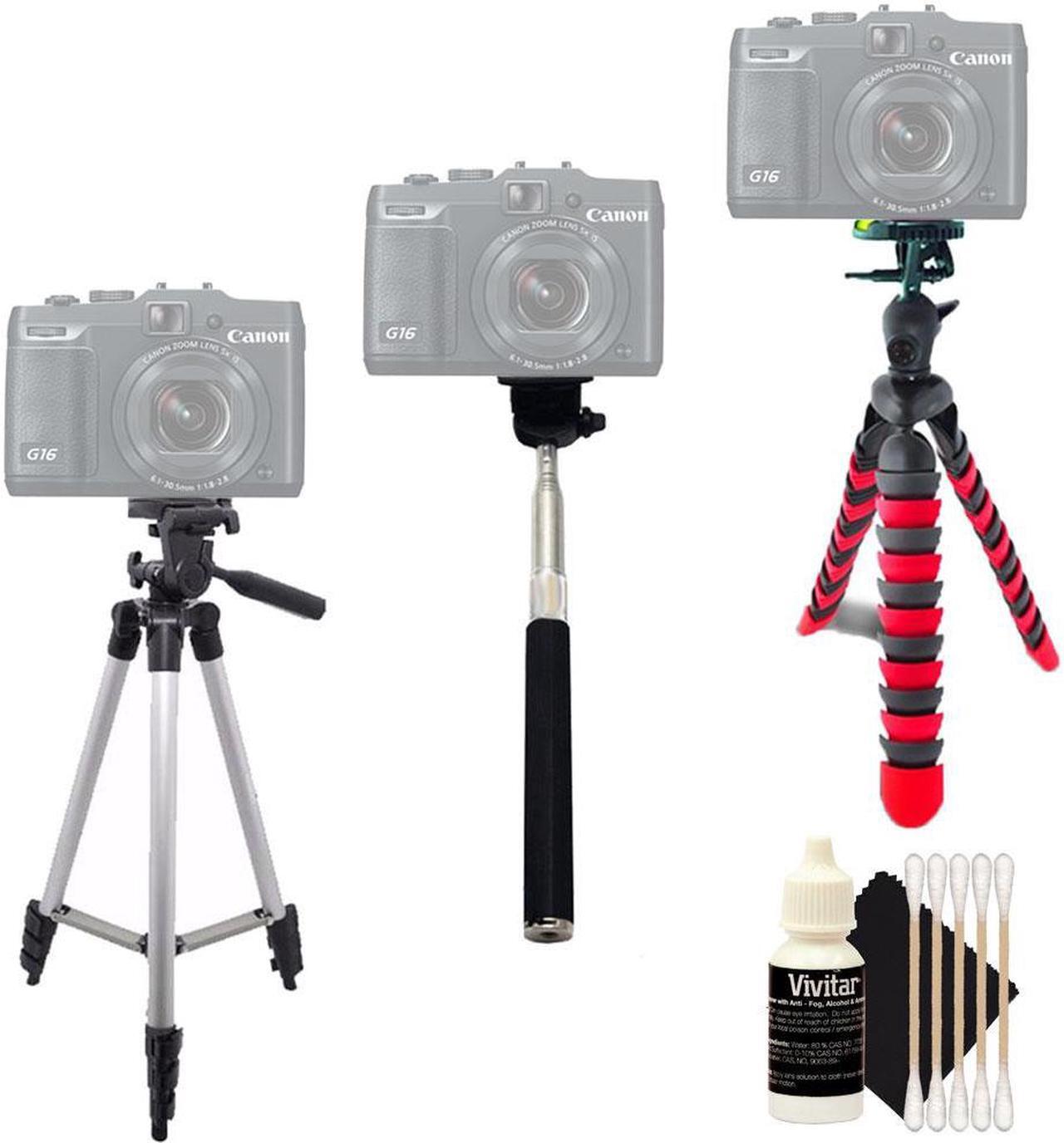 Main image of Tall Tripod + Flexible Tripod + Monopod + 3pc Cleaning Kit
