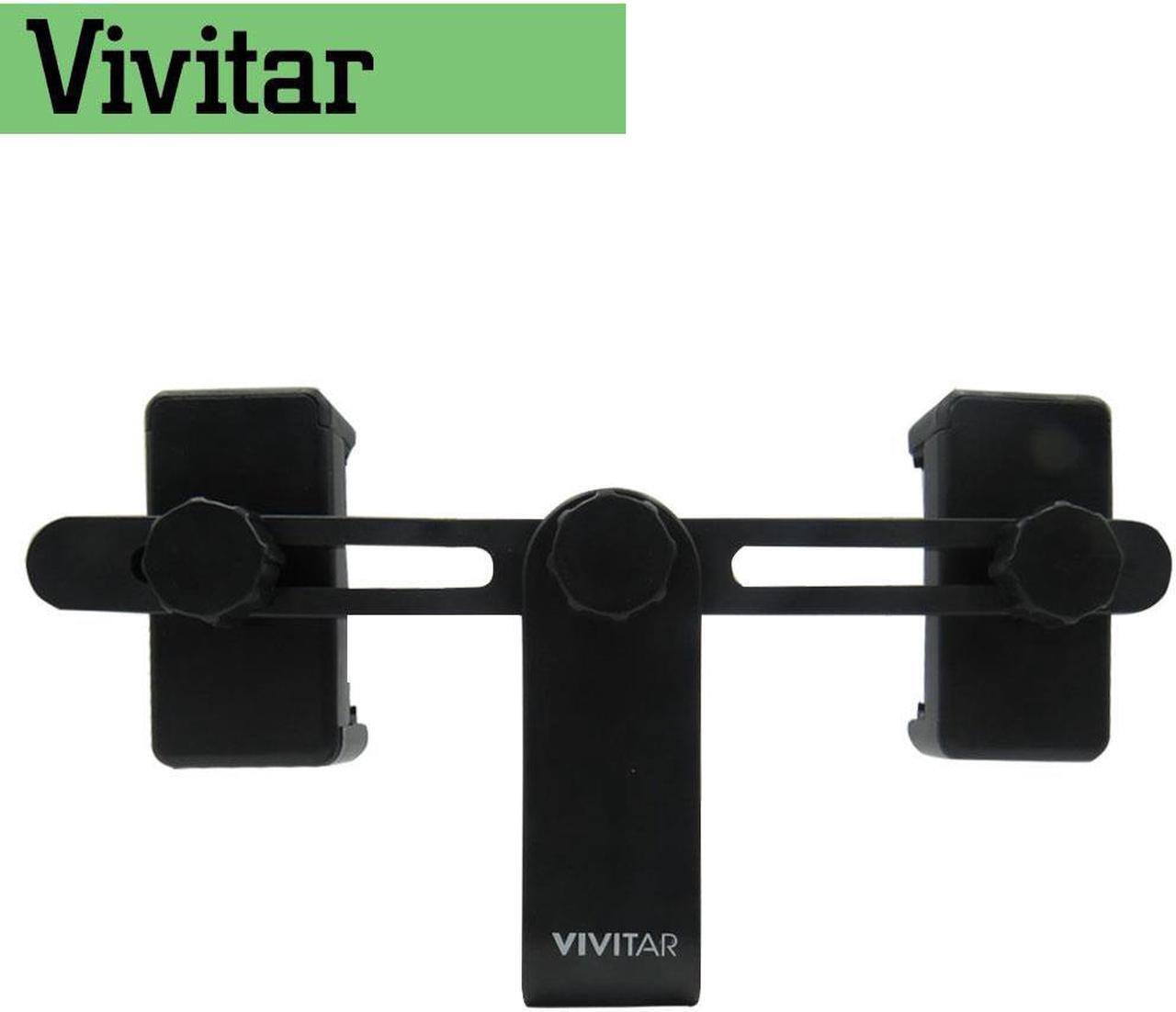Alt view image 2 of 9 - Vivitar Tripod Mount Dual Cell 360 Phone Adapter Universal 2.3inch to 3.3inch