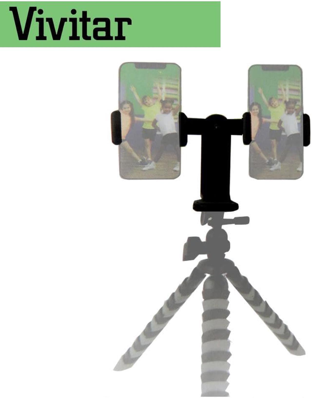 Alt view image 4 of 9 - Vivitar Tripod Mount Dual Cell 360 Phone Adapter Universal 2.3inch to 3.3inch