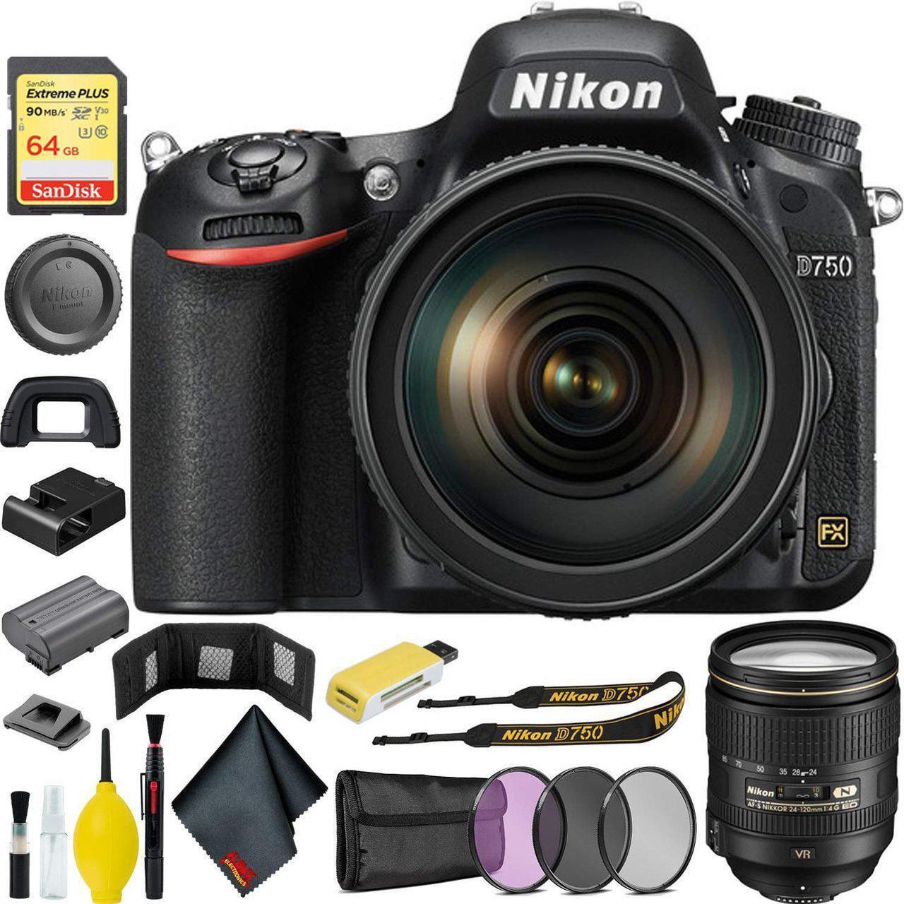 Alt view image 2 of 5 - Nikon D750 DSLR Camera with 24-120mm Lens Standard Bundle