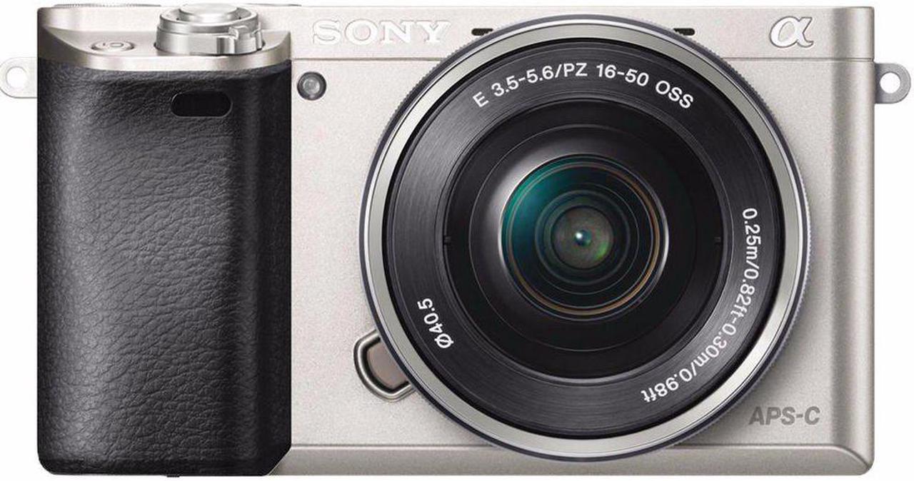 Alt view image 2 of 4 - Sony Alpha a6000 Mirrorless Digital Camera with 16-50mm Lens (Silver) + Battery + Charger + 64GB Bundle 6 - Internationa