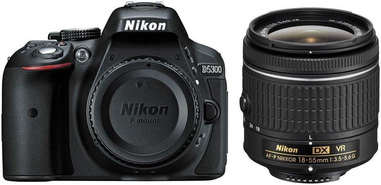 Alt view image 2 of 4 - Nikon D5300 DSLR Camera with AF-P 18-55mm Lens (International Model) with Extra Accessory Bundle