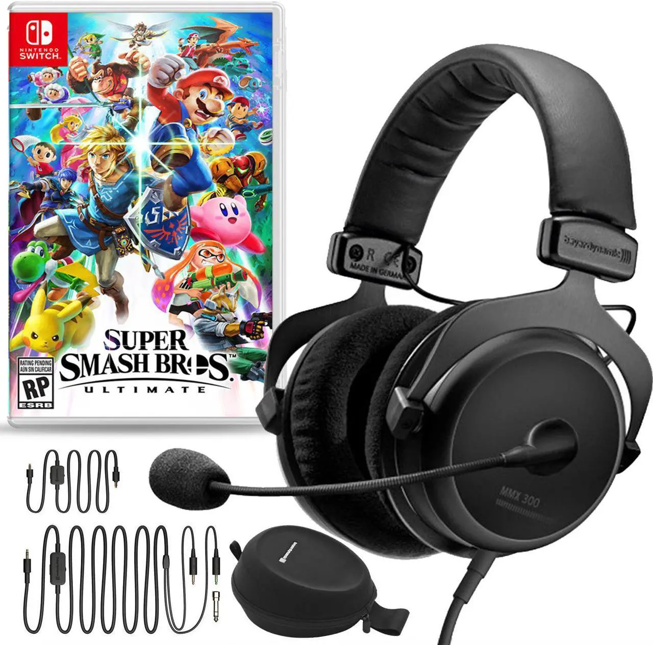 Alt view image 5 of 7 - Beyerdynamic MMX 300 Premium Gaming Headset (2nd Gen) Bundle with  Super Smash Bros. Ultimate for Nintendo Switch