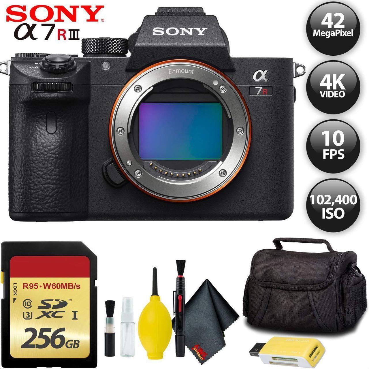 Main image of Sony Alpha a7R III Mirrorless Digital Camera + 256GB Memory Card Base Kit with Accessories