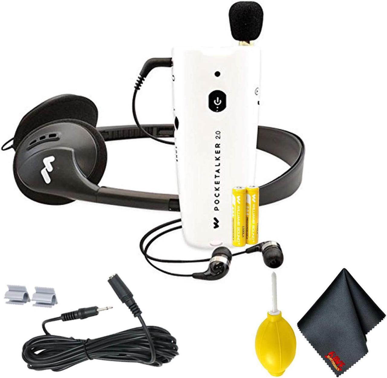 Main image of Williams Sound Pocketalker 2.0 Personal Amplifier Base Bundle - Includes - Cleaning Kit with Micro-Fiber Cloth