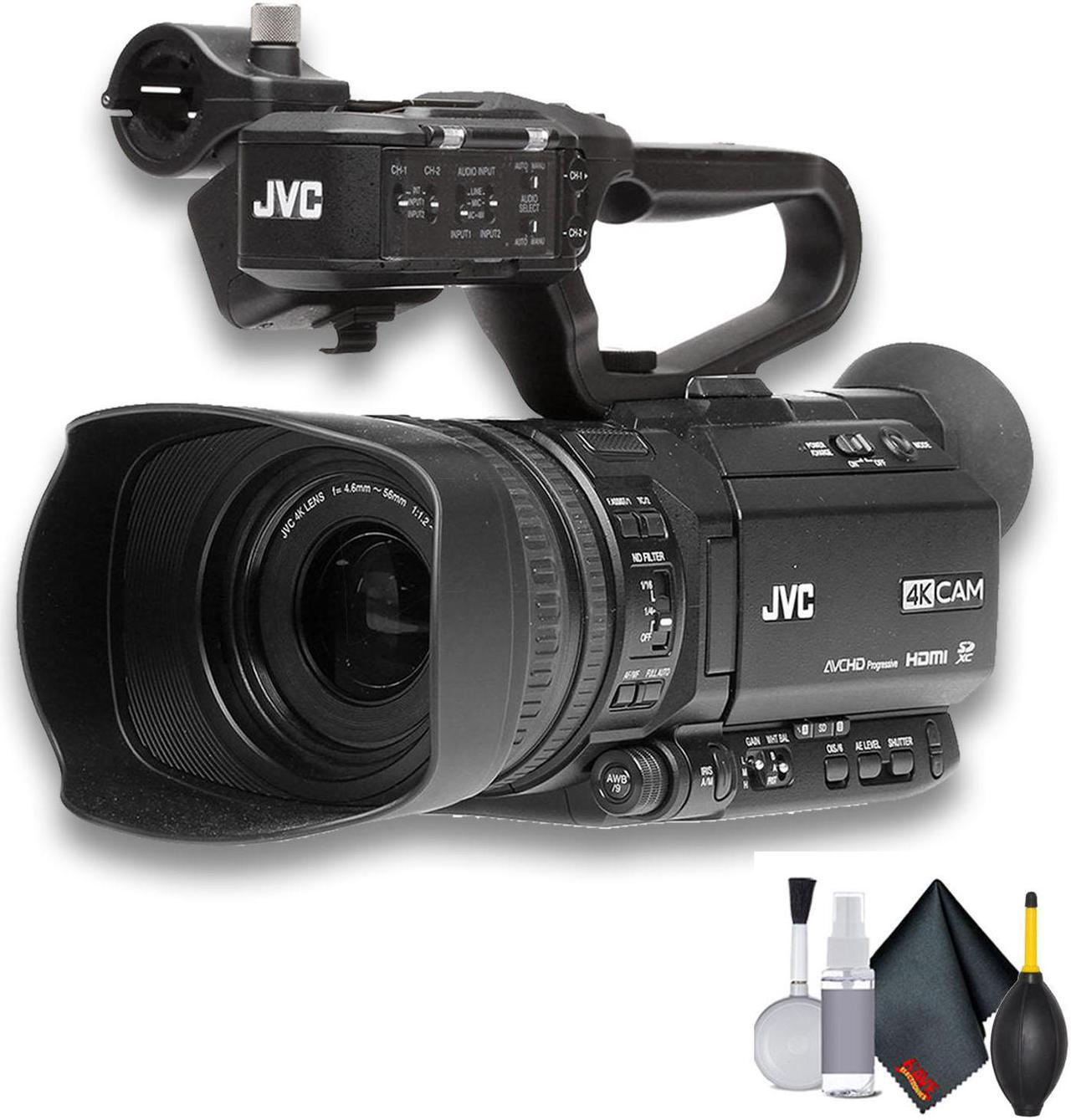Alt view image 7 of 7 - JVC GY-HM250 UHD 4K Streaming Camcorder with Built-in Lower-Thirds Graphics - Starter Bundle