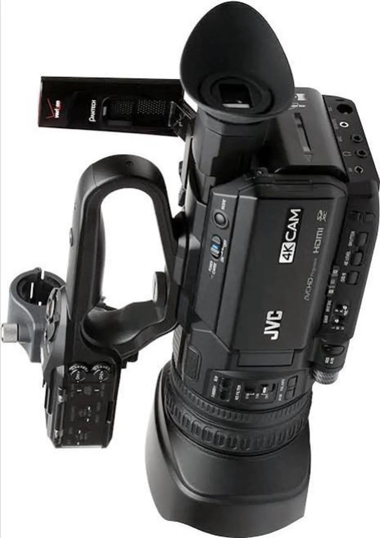 Alt view image 12 of 13 - JVC GY-HM180U Ultra 4K HD 4KCAM Professional Camcorder & Top Handle Audio Unit