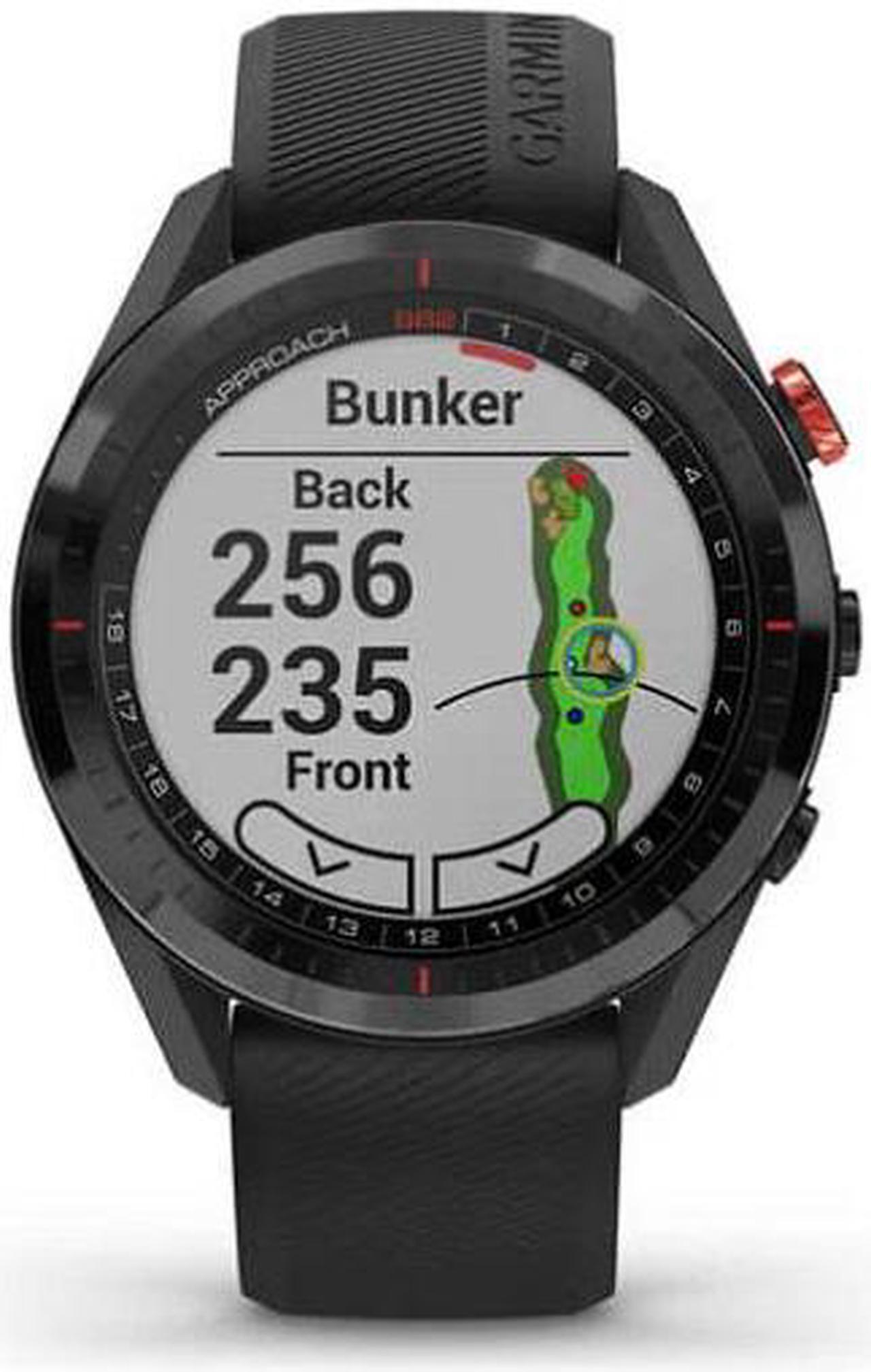 Alt view image 12 of 20 - Garmin Approach S62, Premium Golf GPS Watch,  Black Ceramic Bezel/Black Silicone Band  (010-02200-00)