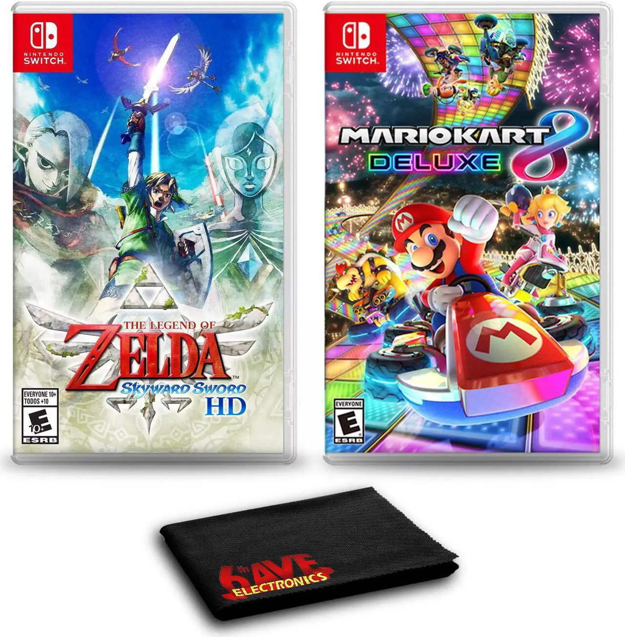 Main image of The Legend of Zelda: Skyward Sword HD and Mario Kart 8 Deluxe - Two Game Bundle For Nintendo Switch