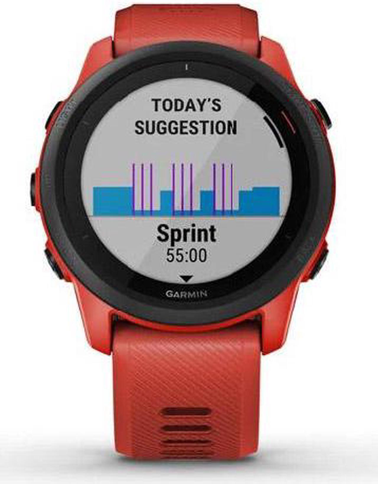 Alt view image 2 of 10 - Garmin Forerunner 745, GPS Running Watch, Detailed Training Stats and On-Device Workouts, Essential Smartwatch Functions, Red