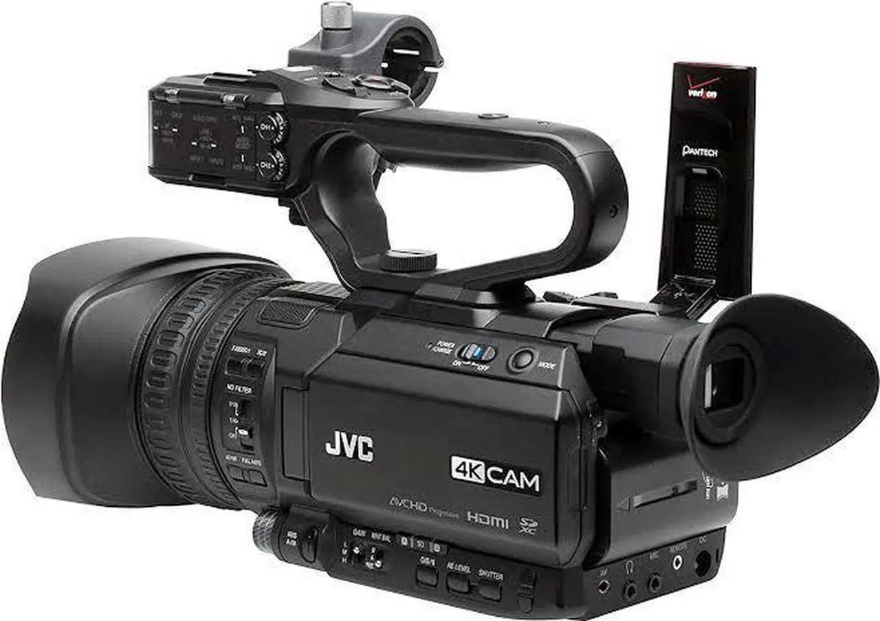 Alt view image 11 of 13 - JVC GY-HM180U Ultra 4K HD 4KCAM Professional Camcorder & Top Handle Audio Unit