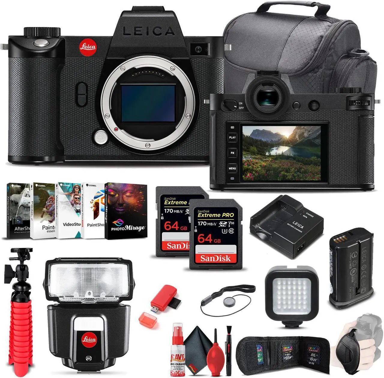 Main image of Leica SL2-S Mirrorless Digital Camera (Body) (10880) Extra Storage Bundle