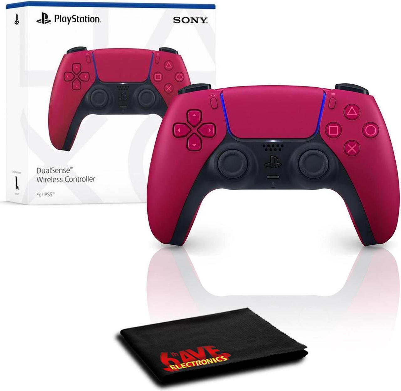 Alt view image 2 of 4 - PlayStation 5 DualSense Wireless Controller (Cosmic Red) with Cleaning Cloth