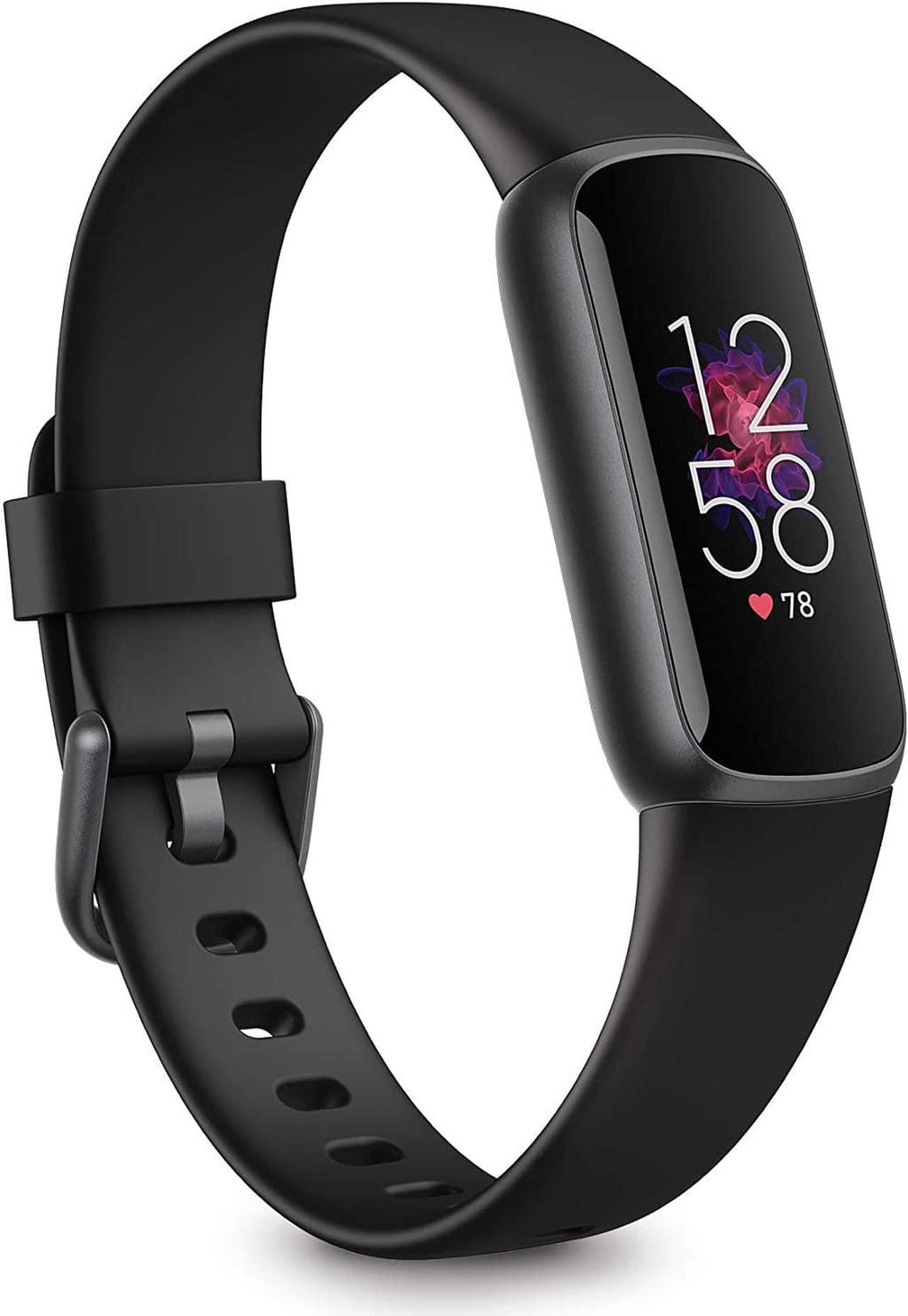 Main image of Fitbit Luxe Fitness and Wellness Tracker with Stress Management, Sleep Tracking and 24/7 Heart Rate, Black/Graphite, One Size (S & L Bands Included)