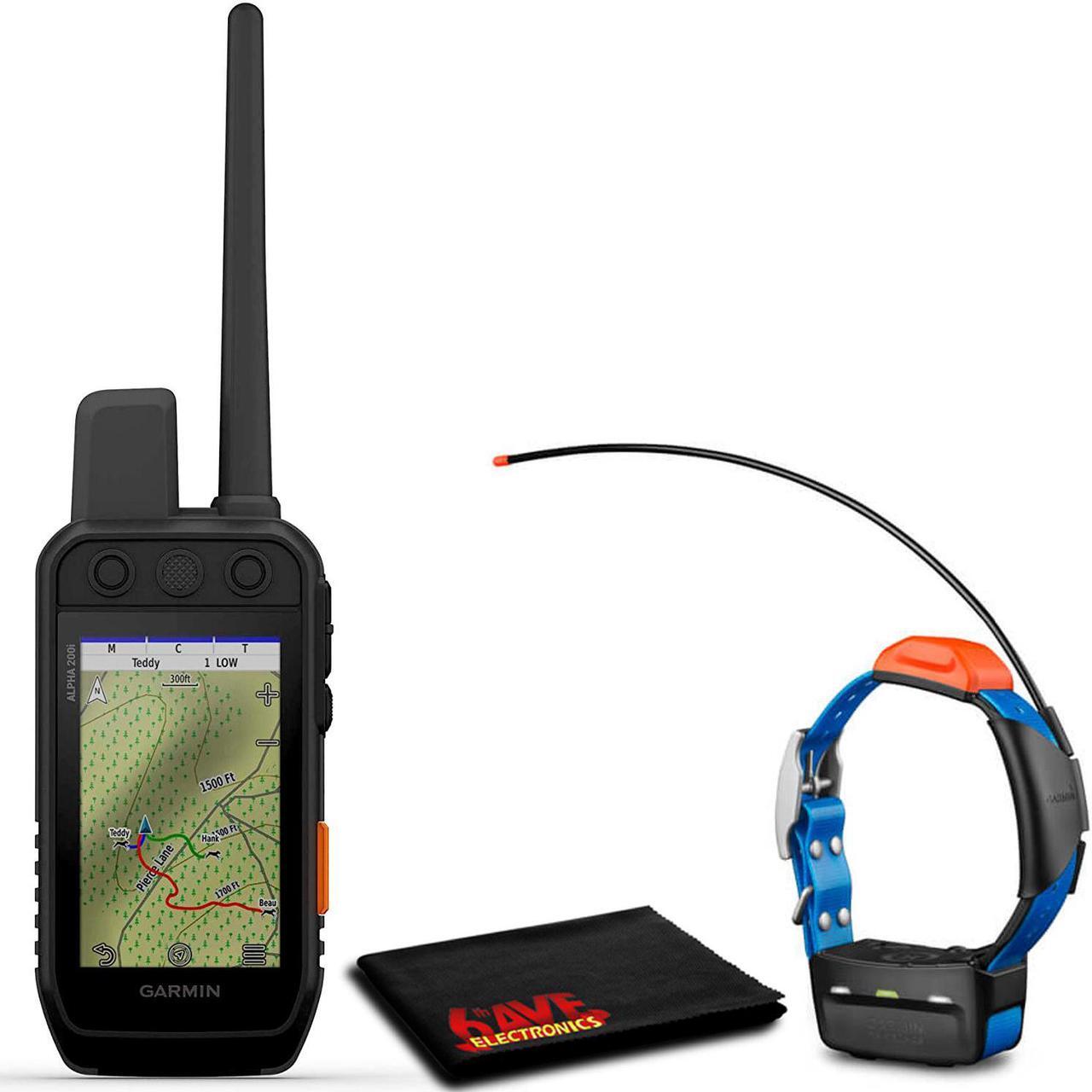 Main image of Garmin 010-02230-50 Alpha 200i Handheld Bundle with Garmin T5X GPS Collar and 6Ave Cleaning Cloth