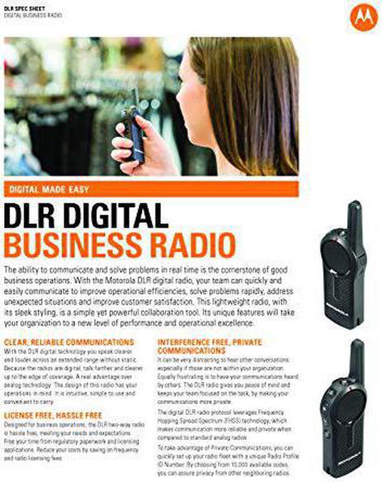 Alt view image 3 of 3 - 6 Motorola DLR1060 Two Way Radios & 1 Motorola 56531 6 Radio Charger