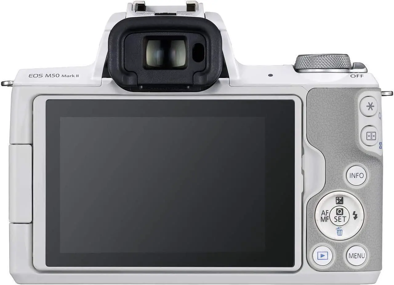 Alt view image 2 of 4 - Canon EOS M50 Mark II + EF-M 15-45mm is STM Kit White (International Model)