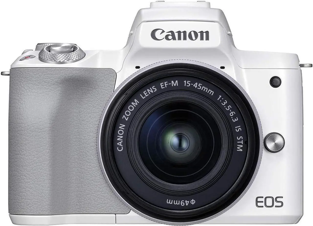 Main image of Canon EOS M50 Mark II + EF-M 15-45mm is STM Kit White (International Model)