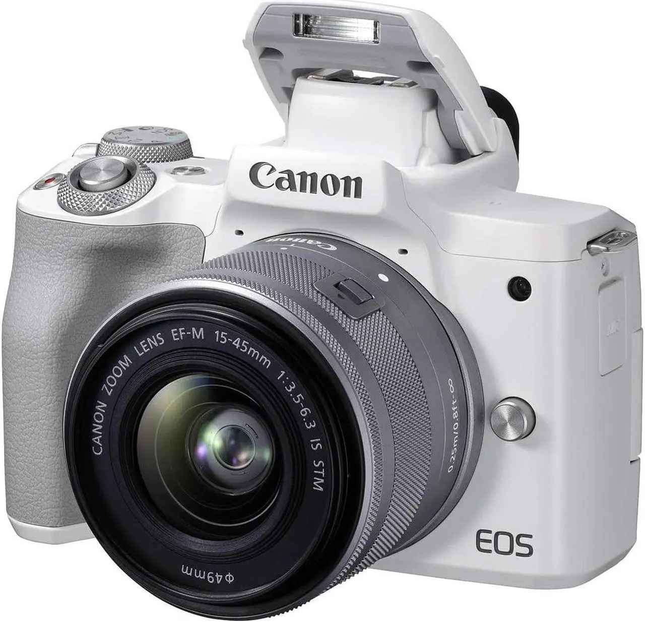Alt view image 4 of 4 - Canon EOS M50 Mark II + EF-M 15-45mm is STM Kit White (International Model)