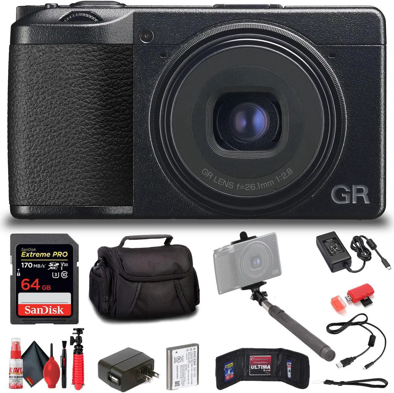 Main image of Ricoh GR III Digital Camera with Deluxe Accessory Kit