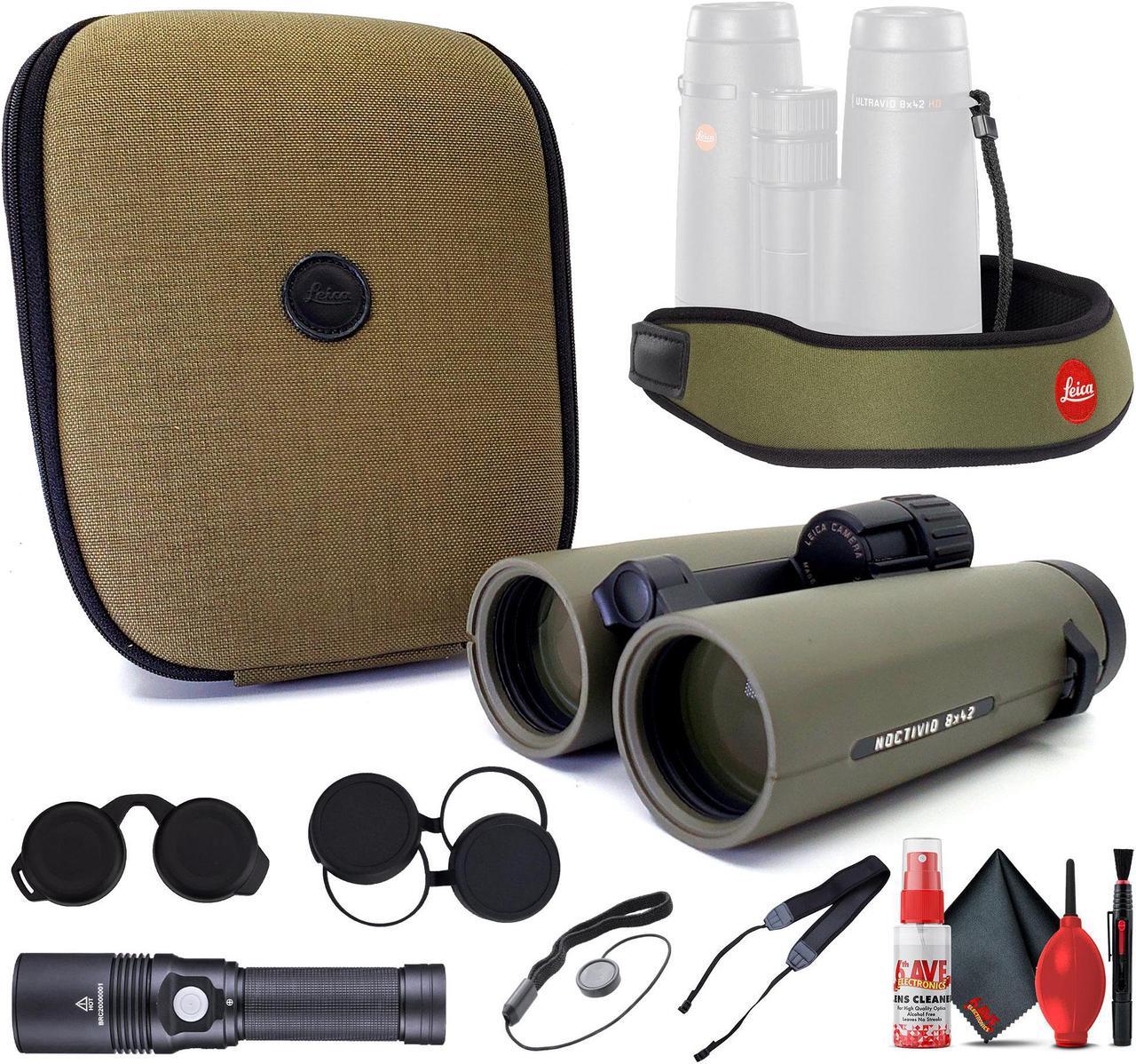 Main image of Leica Noctivid 8x42 Green Binocular 40386 + 6Ave Accessory Kit