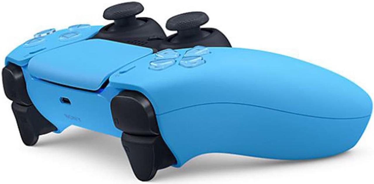 Alt view image 4 of 4 - PlayStation 5 DualSense Wireless Controller (Starlight Blue) with Immortals Fenyx Rising and 6Ave Cleaning Cloth
