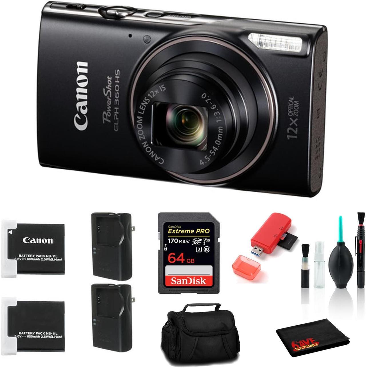 Main image of Canon PowerShot ELPH 360 HS Digital Camera with Spare Battery