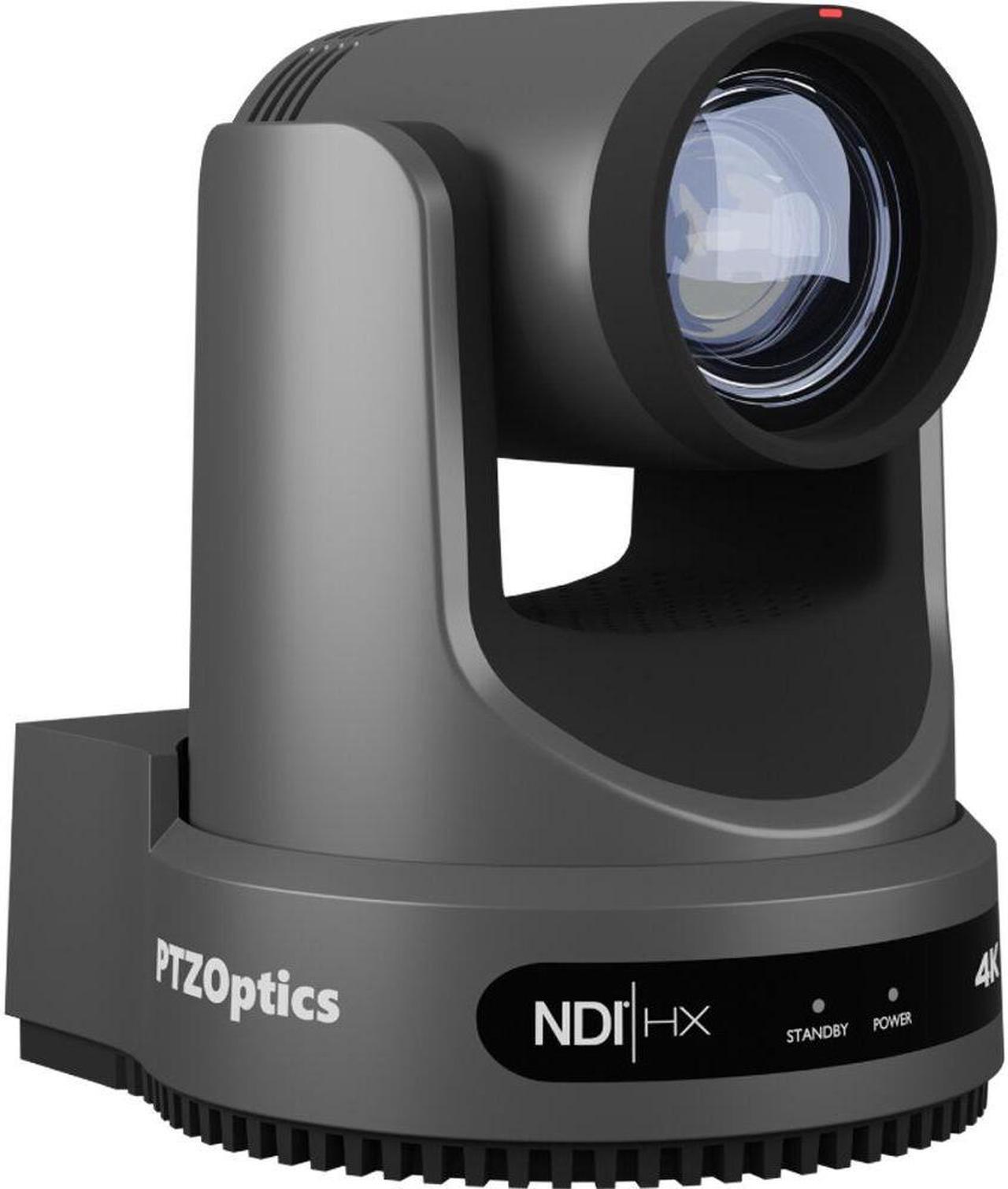 Alt view image 2 of 4 - PTZOptics Move 4K PTZ Camera with 12x Zoom (Gray) (PT12X-4K-GY-G3) + PT-JOY-G4 Controller