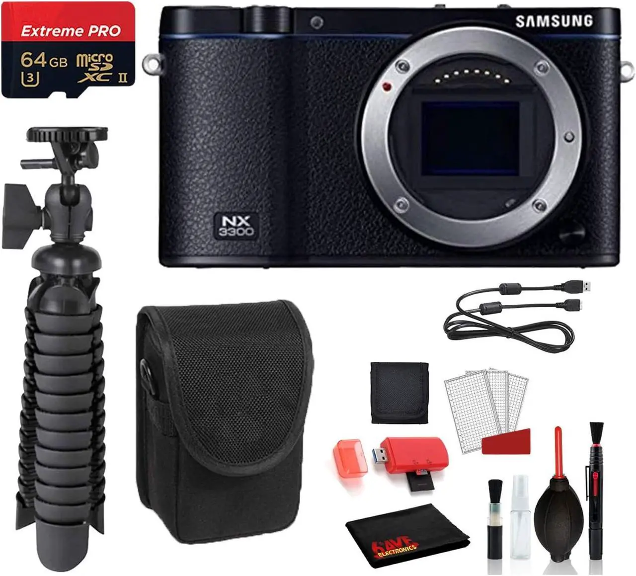Main image of Samsung NX3300 Mirrorless Digital Camera  Essential Bundle - San Disk Extreme 64gb Micro SD + More