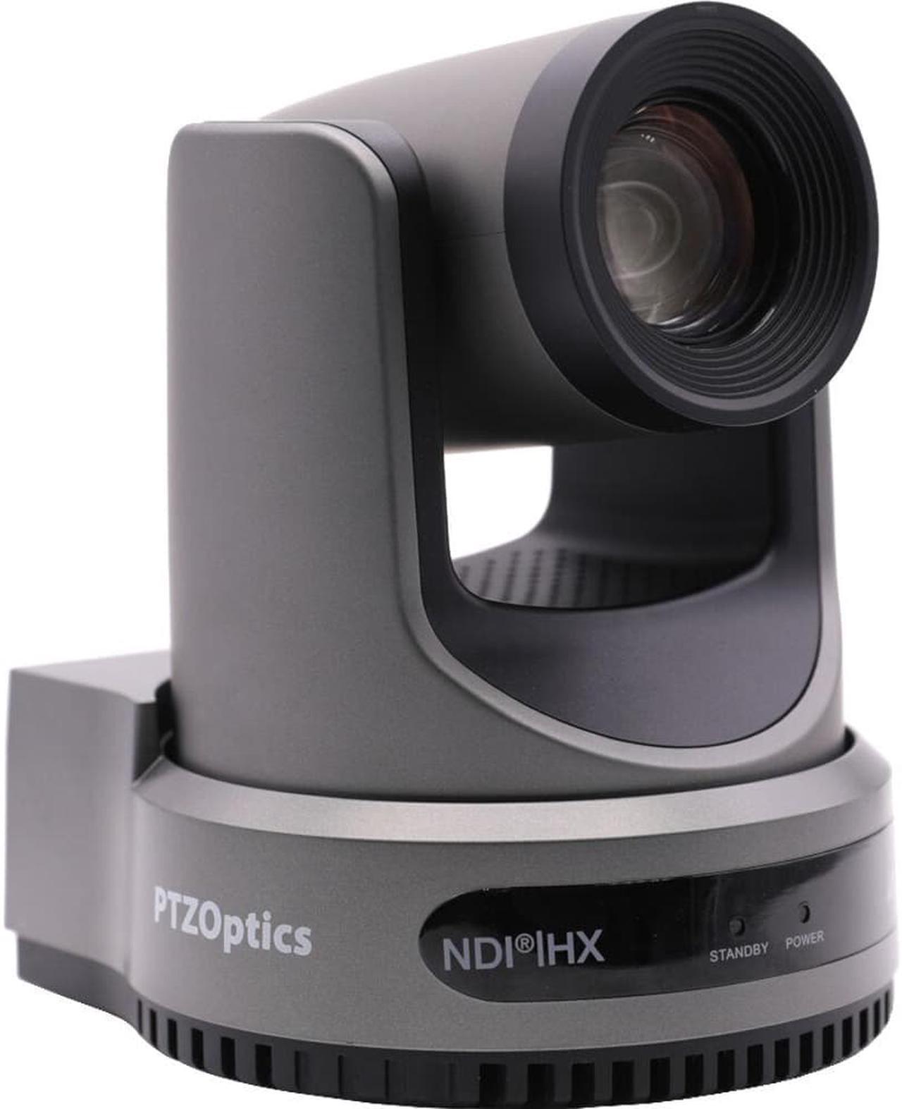 Alt view image 2 of 4 - PTZOptics Move 4K PTZ Camera with 20x Zoom (Gray) (PT20X-4K-GY-G3) + Wall Mount