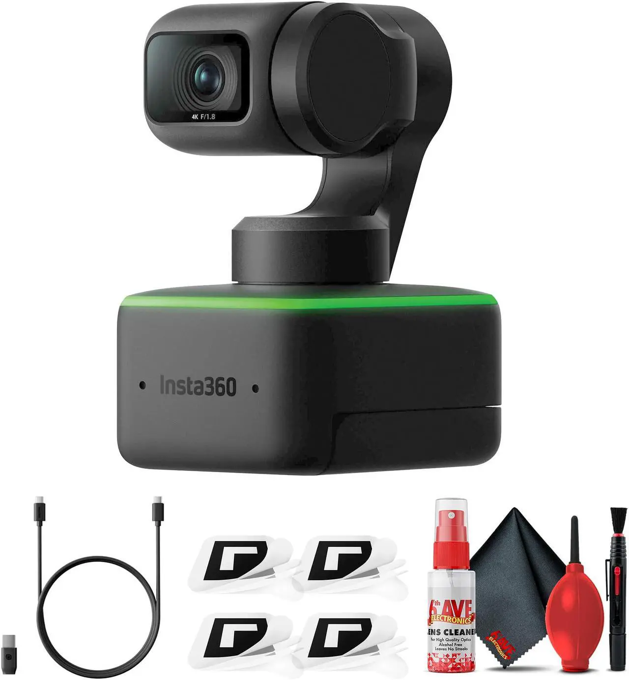 Main image of Insta360 Link UHD 4K AI Webcam with Tabletop Tripod and Cleaning Kit