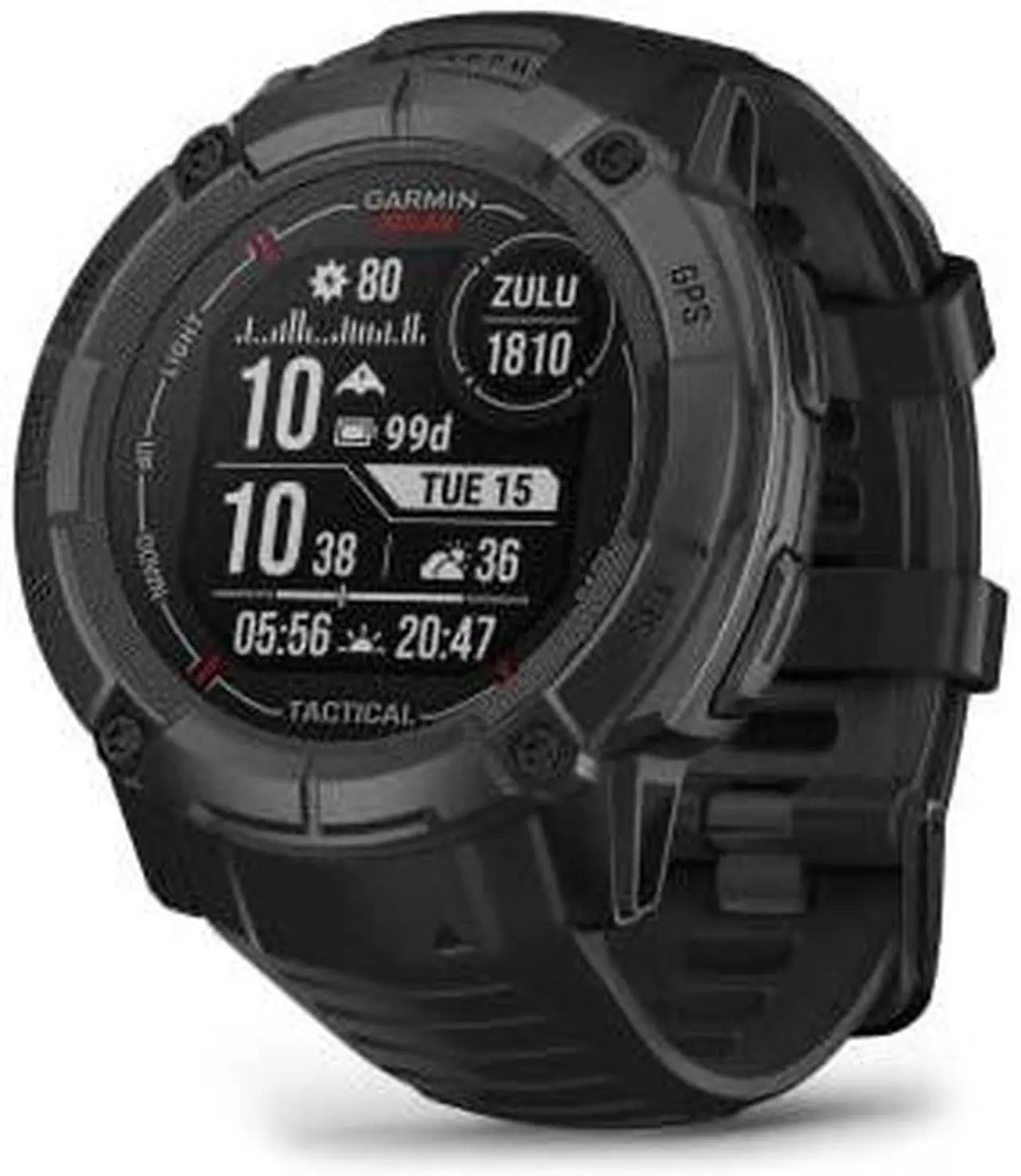 Main image of Garmin Instinct 2X Solar - Tactical Edition, Rugged GPS Smartwatch, (Black)