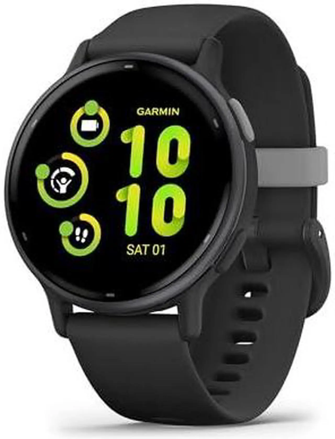 Alt view image 2 of 20 - Garmin vivoactive 5 SPORTS & FITNESS Slate Aluminum Bezel with Black Case and Silicone Band Smartwatch 010-02862-10 - Slate