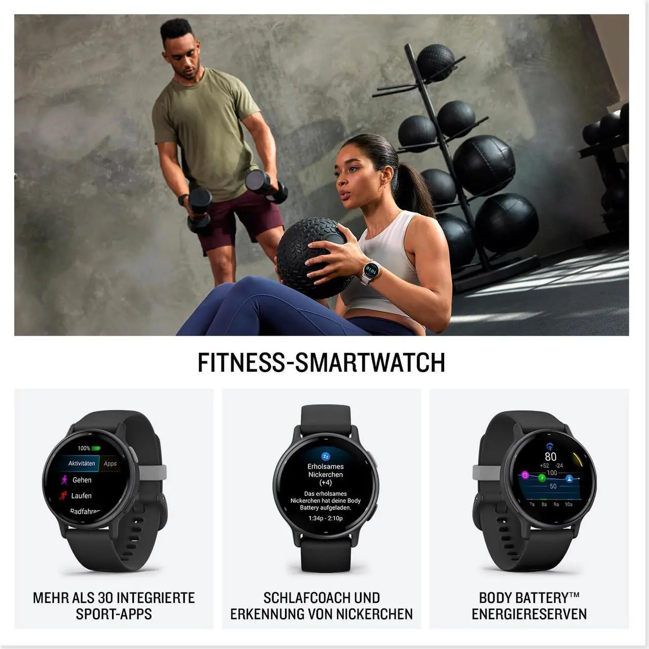 Alt view image 8 of 20 - Garmin vivoactive 5 SPORTS & FITNESS Slate Aluminum Bezel with Black Case and Silicone Band Smartwatch 010-02862-10 - Slate