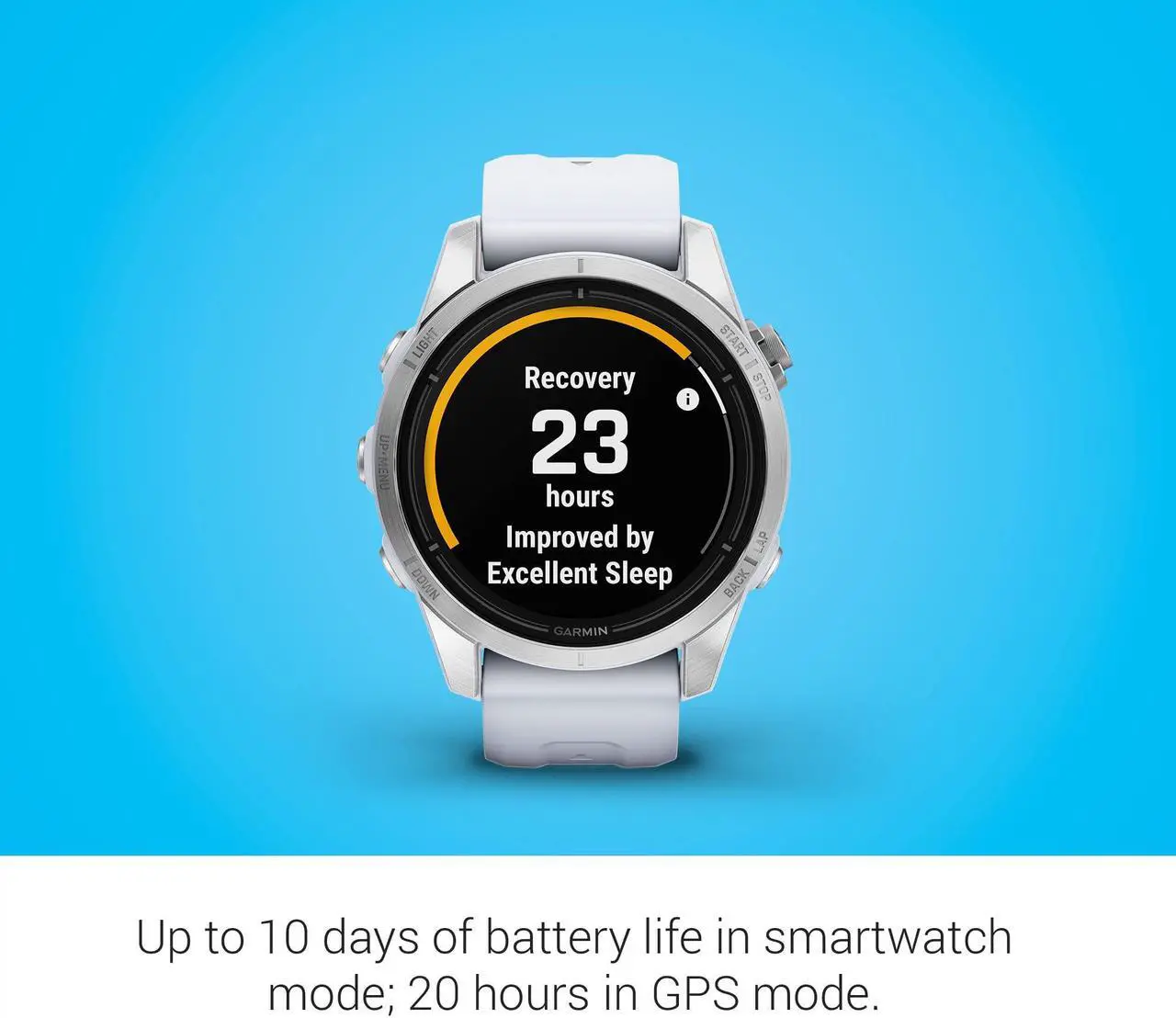 Alt view image 3 of 4 - Garmin epix Pro (Gen 2) – Standard Edition, Silver with Whitestone Band, 42mm | Smart Watch 010-02802-00