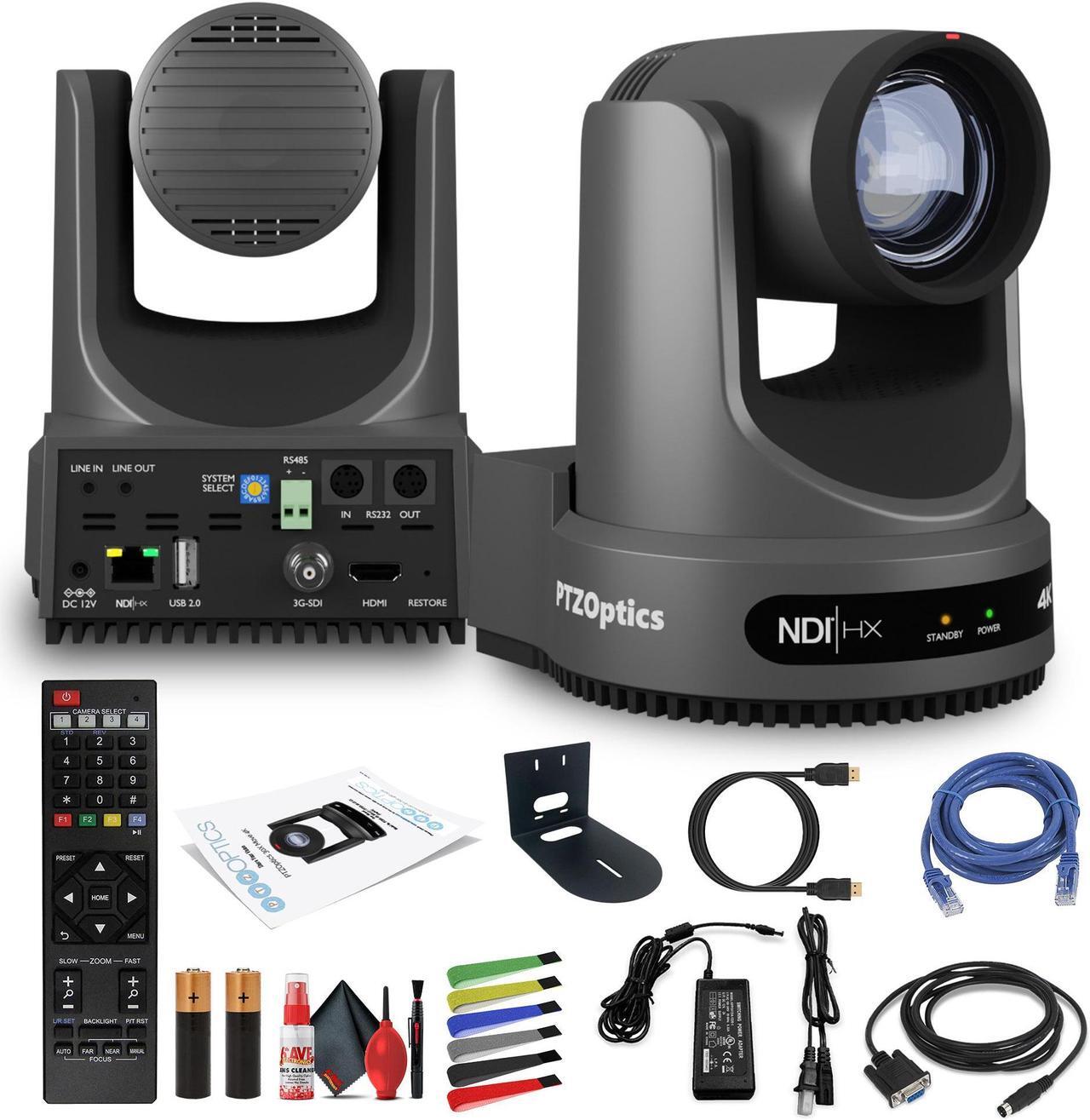 Main image of PTZOptics Move 4K PTZ Camera with 20x Zoom (Gray) (PT20X-4K-GY-G3) + Wall Mount