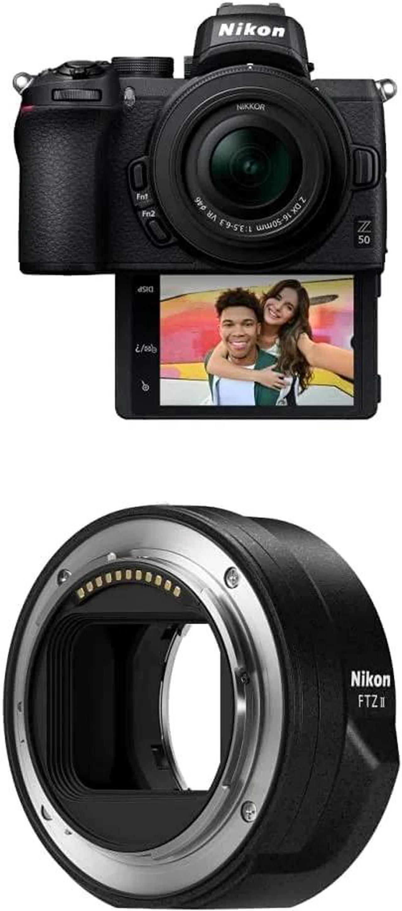 Alt view image 3 of 3 - Nikon Z 50 DX-Format Mirrorless Camera w/NIKKOR Z DX 16-50mm f/3.5-6.3 VR with Nikon Mount Adapter FTZ II
