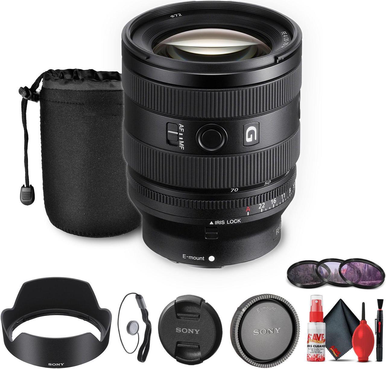 Main image of Sony FE 20-70mm f/4 G Lens (Sony E) (SEL2070G) + Filter Kit + Lens Pouch + More - Bundle